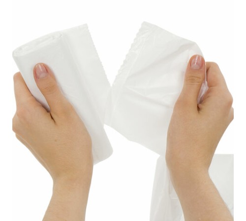 Мешки для мусора 60 л, белые, в рулоне 20 шт., ПНД 7 мкм, 58х68 см, LAIMA, 605539