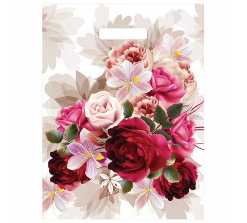 Пакет с вырубной ручкой ПВД, 40х31 см, 