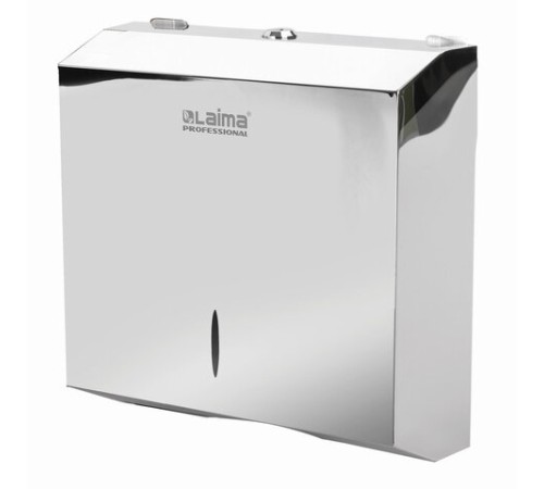 Диспенсер для полотенец LAIMA PROFESSIONAL INOX, (Система H2) Z-сложения, нержавеющая сталь, зеркальный, 605695