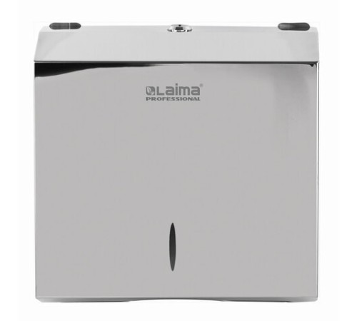 Диспенсер для полотенец LAIMA PROFESSIONAL INOX, (Система H2) Z-сложения, нержавеющая сталь, зеркальный, 605695