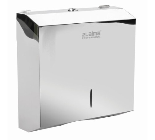 Диспенсер для полотенец LAIMA PROFESSIONAL INOX, (Система H2) Z-сложения, нержавеющая сталь, зеркальный, 605695