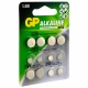 Батарейки НАБОР 12 шт. (А76 – 4 шт., 177 – 4 шт., 189 – 2 шт., 192 – 2 шт.), GP Alkaline, блистер, ACM02F-2CR12