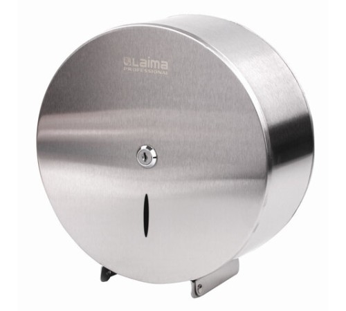 Диспенсер для туалетной бумаги LAIMA PROFESSIONAL INOX, (Система T2) малый, нержавеющая сталь, матовый, 605698