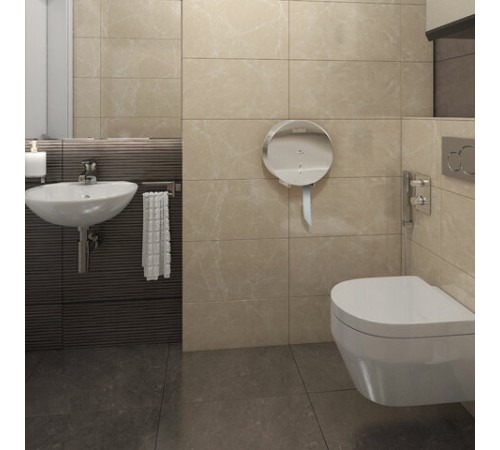 Диспенсер для туалетной бумаги LAIMA PROFESSIONAL INOX, (Система T2) малый, нержавеющая сталь, матовый, 605698