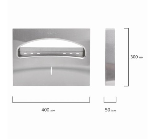 Диспенсер для покрытий на унитаз LAIMA PROFESSIONAL INOX, (V1) 1/2, нержавеющая сталь, матовый, 605702