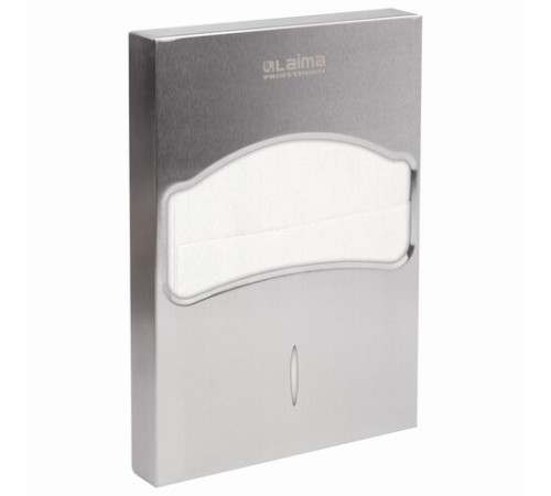 Диспенсер для покрытий на унитаз LAIMA PROFESSIONAL INOX, 1/4 сложения, нержавеющая сталь, матовый, 605704