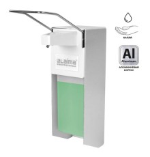 Дозатор локтевой для жидкого мыла и геля-антисептика, с еврофлаконом 1 л, LAIMA, металлический, 605706