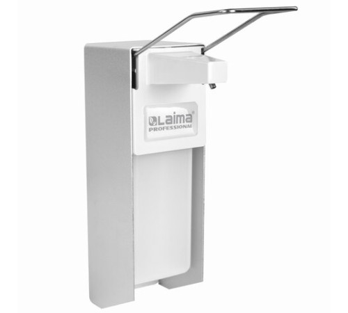 Дозатор локтевой для жидкого мыла и геля-антисептика, с еврофлаконом 1 л, LAIMA, металлический, 605706