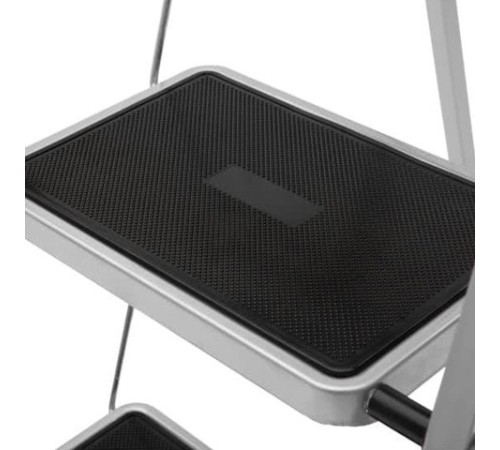 Стремянка стальная КЛАСС ПЛЮС, 3 ШИРОКИЕ СТУПЕНИ 20х30 см, верхняя площадка 69 см, до 120 кг, 123303