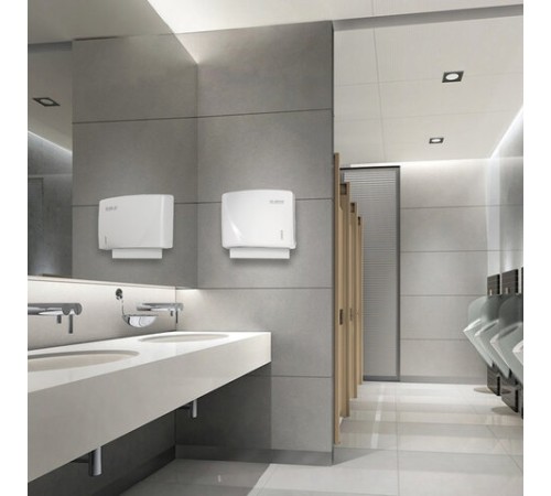 Диспенсер для полотенец LAIMA PROFESSIONAL ORIGINAL (Система H2), Z-сложения, белый, ABS-пластик, 605759