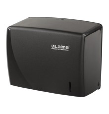 Диспенсер для полотенец LAIMA PROFESSIONAL ORIGINAL (Система H3), V-сложения, черный, ABS, 605762