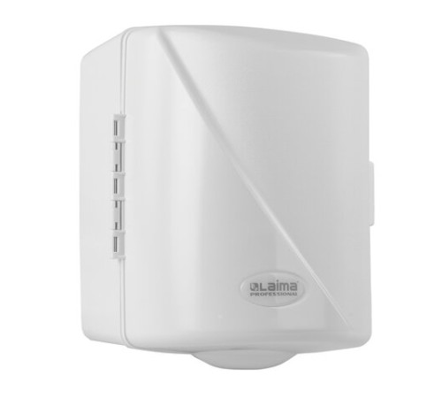 Диспенсер для полотенец с центральной вытяжкой LAIMA PROFESSIONAL ORIGINAL (Система М1/M2), белый, ABS-пластик, 605763