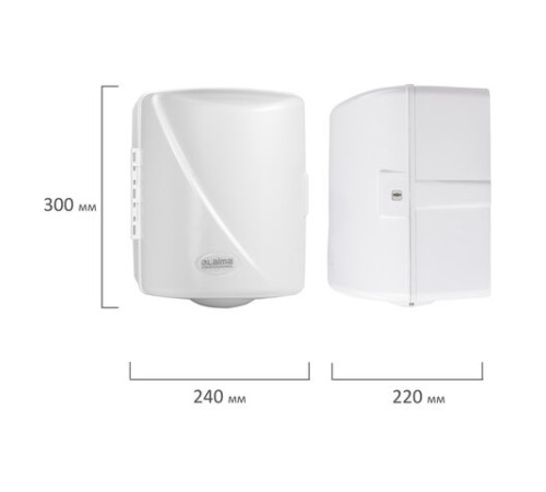 Диспенсер для полотенец с центральной вытяжкой LAIMA PROFESSIONAL ORIGINAL (Система М1/M2), белый, ABS-пластик, 605763