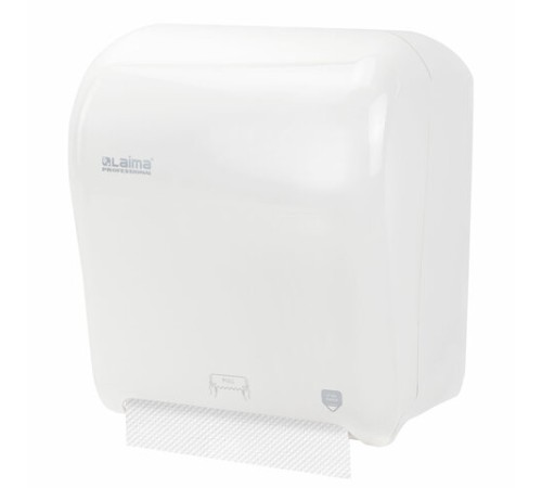 Диспенсер для полотенец в рулонах LAIMA PROFESSIONAL ORIGINAL (Система H1), механический, с автоотрезом листа, ABS-пластик, 605764