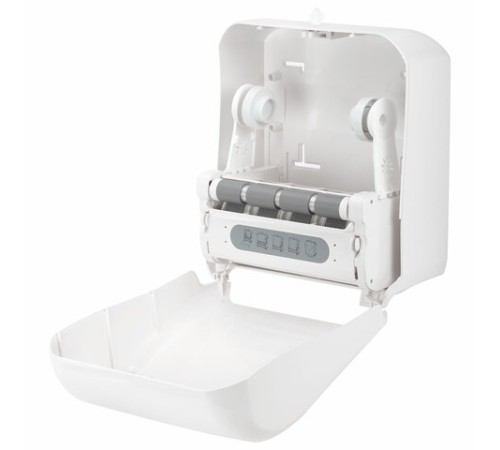 Диспенсер для полотенец в рулонах LAIMA PROFESSIONAL ORIGINAL (Система H1), механический, с автоотрезом листа, ABS-пластик, 605764