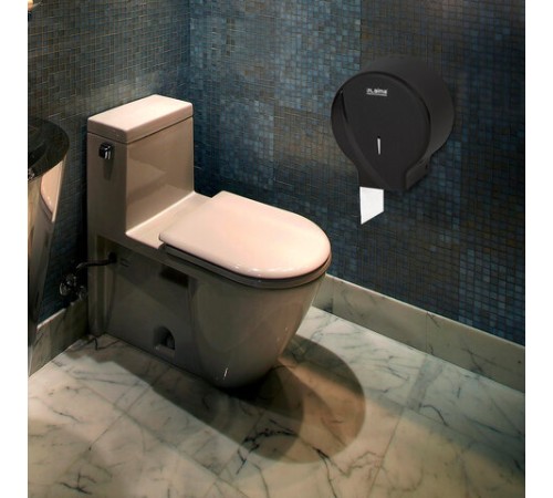 Диспенсер для туалетной бумаги LAIMA PROFESSIONAL ORIGINAL (Система T2), малый, черный, ABS-пластик, 605767