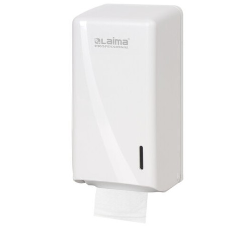 Диспенсер для туалетной бумаги листовой LAIMA PROFESSIONAL ORIGINAL (Система T3), белый, ABS-пластик, 605770