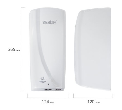 Дозатор для жидкого мыла LAIMA PROFESSIONAL ORIGINAL, НАЛИВНОЙ, СЕНСОРНЫЙ, 1 л, белый, ABS-пластик, 605778