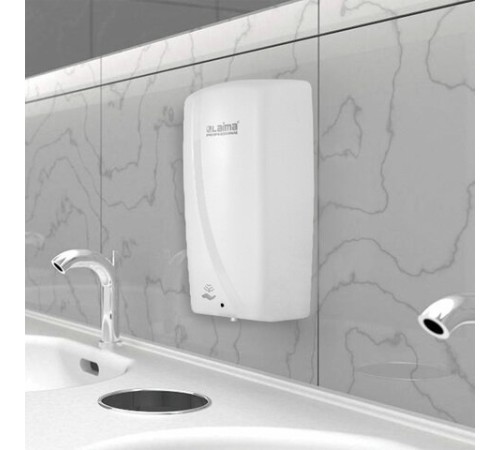 Дозатор для мыла-пены LAIMA PROFESSIONAL ORIGINAL, НАЛИВНОЙ, СЕНСОРНЫЙ, 1 л, белый, ABS-пластик, 605780