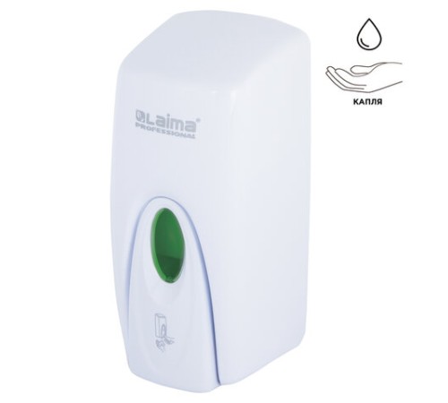 Дозатор для жидкого мыла LAIMA PROFESSIONAL ORIGINAL, НАЛИВНОЙ, 1 л, белый, ABS-пластик, 605782