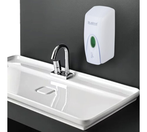 Дозатор для жидкого мыла LAIMA PROFESSIONAL ORIGINAL, НАЛИВНОЙ, 1 л, белый, ABS-пластик, 605782