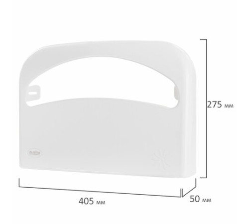 Диспенсер для покрытий на унитаз LAIMA PROFESSIONAL ORIGINAL (V1), 1/2 сложения, белый, ABS-пластик, 605785