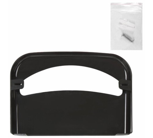 Диспенсер для покрытий на унитаз LAIMA PROFESSIONAL ORIGINAL (V1), 1/2 сложения, черный, 605786