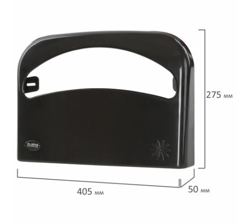 Диспенсер для покрытий на унитаз LAIMA PROFESSIONAL ORIGINAL (V1), 1/2 сложения, черный, 605786