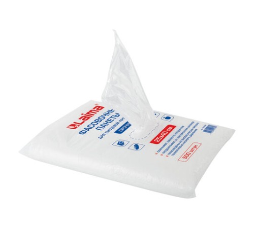 Пакеты фасовочные 25х40 см, КОМПЛЕКТ 500 шт., ПНД, 10 мкм, ПРОЧНЫЕ, евроупаковка, LAIMA, 605956