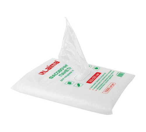 Пакеты фасовочные 22х32 см, КОМПЛЕКТ 1000 шт., ПНД, 8 мкм, евроупаковка, LAIMA, 605958