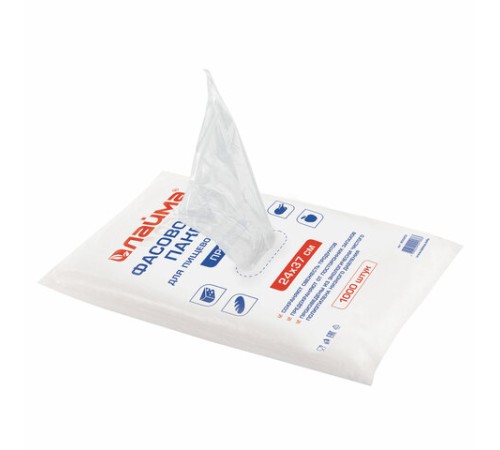 Пакеты фасовочные 24х37 см КОМПЛЕКТ 1000 шт., ПНД, 10 мкм, ПРОЧНЫЕ, евроупаковка, LAIMA, 605959