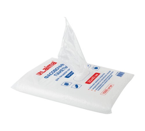 Пакеты фасовочные 30х40 см, КОМПЛЕКТ 1000 шт., ПНД, 10 мкм, ПРОЧНЫЕ, евроупаковка, LAIMA, 605960