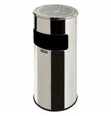 Урна с пепельницей 27 литров, 600х250 мм, нержавеющая сталь, зеркальная, LAIMA PROFESSIONAL, 606299