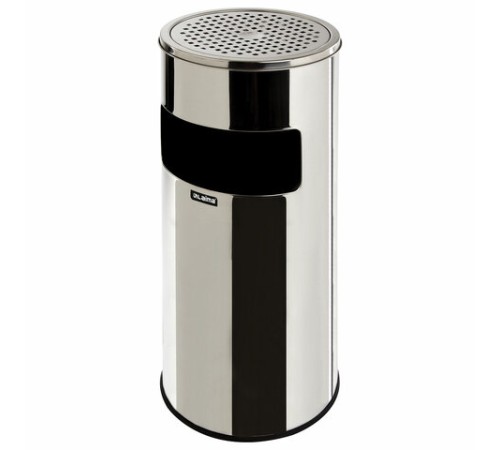Урна с пепельницей 27 литров, 600х250 мм, нержавеющая сталь, зеркальная, LAIMA PROFESSIONAL, 606299