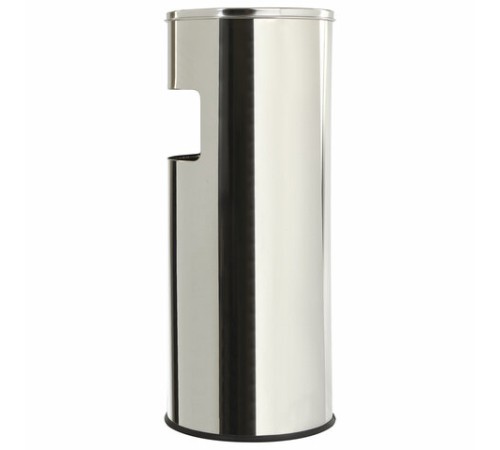 Урна с пепельницей 27 литров, 600х250 мм, нержавеющая сталь, зеркальная, LAIMA PROFESSIONAL, 606299