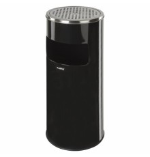 Урна с пепельницей 27 литров, 600х250 мм, нержавеющая сталь, черная, LAIMA PROFESSIONAL, 606300