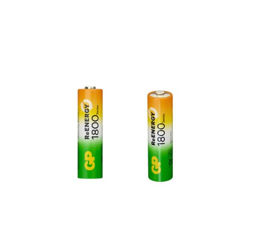 Батарейки аккумуляторные GP ReEnergy Ni-Mh пальчиковые КОМПЛЕКТ 2 шт., AA (HR6), 1800 mAh, 180AAHCRGY, 180AAHCRGY-2CRC Батарейки аккумуляторные GP ReEnergy Ni-Mh пальчиковые КОМПЛЕКТ 2 шт., AA (HR6), 1800 mAh, 180AAHCRGY, 180AAHCRGY-2CRC