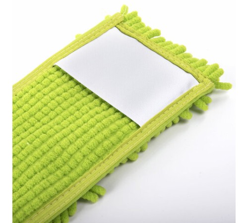 Швабра с флаундером 40 см, черенок 110 см евро, насадка МОП микрофибра СИНЕЛЬ, индивидуальная упаковка пакет, ЛЮБАША, 606313