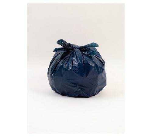 Мешки для мусора 60 л, с ушками, синие, рулон 16 шт., ПВД, 30 мкм, 60х75 см, PACLAN 