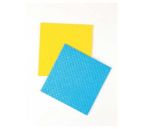 Салфетки целлюлозные (губчатые) 18х18 см, КОМПЛЕКТ 2 шт., PACLAN 