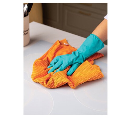 Тряпка для мытья пола, 50х60 см, плотная микрофибра, желтая, 380 г/м2, PACLAN 