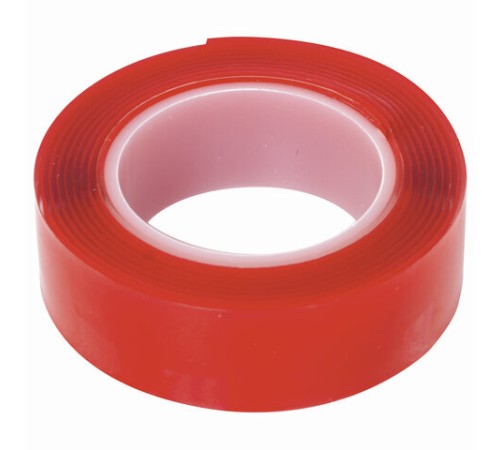 Монтажная прозрачная суперпрочная двухсторонняя лента 19 мм х 1,5 м, акриловая, 1 мм, BRAUBERG, 606423