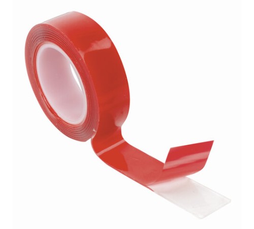 Монтажная прозрачная суперпрочная двухсторонняя лента 19 мм х 1,5 м, акриловая, 1 мм, BRAUBERG, 606423