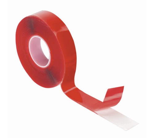 Монтажная прозрачная суперпрочная двухсторонняя лента 19 мм х 5 м, акриловая, 1 мм, BRAUBERG, 606424