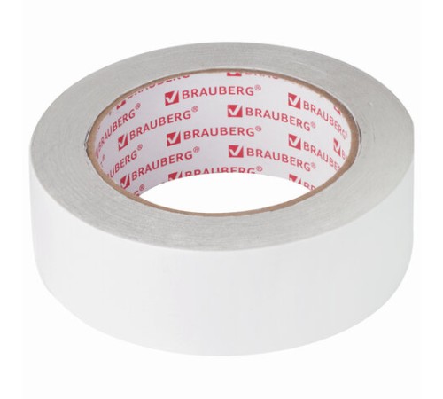 Клейкая двухсторонняя лента 38 мм х 25 м, ПОЛИПРОПИЛЕНОВАЯ ОСНОВА, 90 микрон, BRAUBERG, 606426