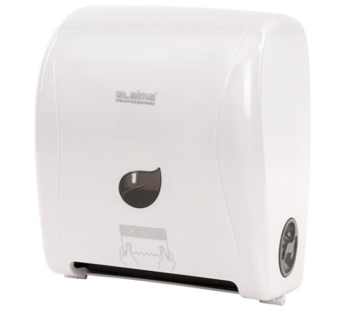 Диспенсер для полотенец в рулонах LAIMA PROFESSIONAL ECO (Система H1), механический, белый, ABS-пластик, 606550