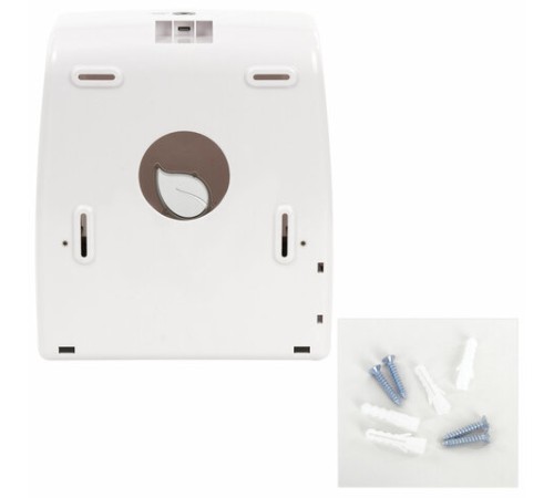 Диспенсер для полотенец в рулонах LAIMA PROFESSIONAL ECO (Система H1), механический, белый, ABS-пластик, 606550