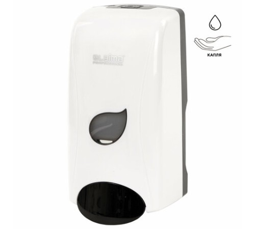 Дозатор для жидкого мыла LAIMA PROFESSIONAL ECO, НАЛИВНОЙ, 1 л, белый, ABS-пластик, 606551