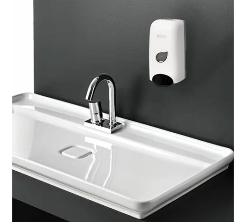 Дозатор для жидкого мыла LAIMA PROFESSIONAL ECO, НАЛИВНОЙ, 1 л, белый, ABS-пластик, 606551