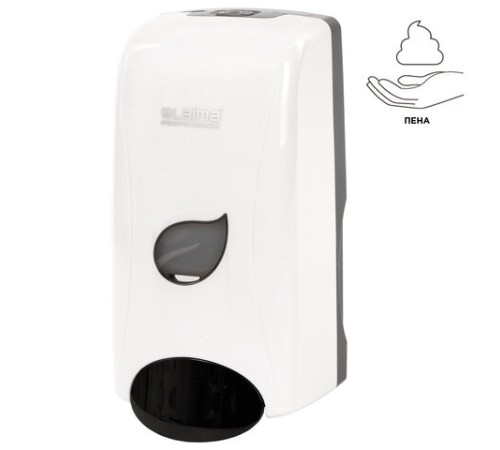 Дозатор для мыла-пены LAIMA PROFESSIONAL ECO, НАЛИВНОЙ, 1 л, белый, ABS-пластик, 606552